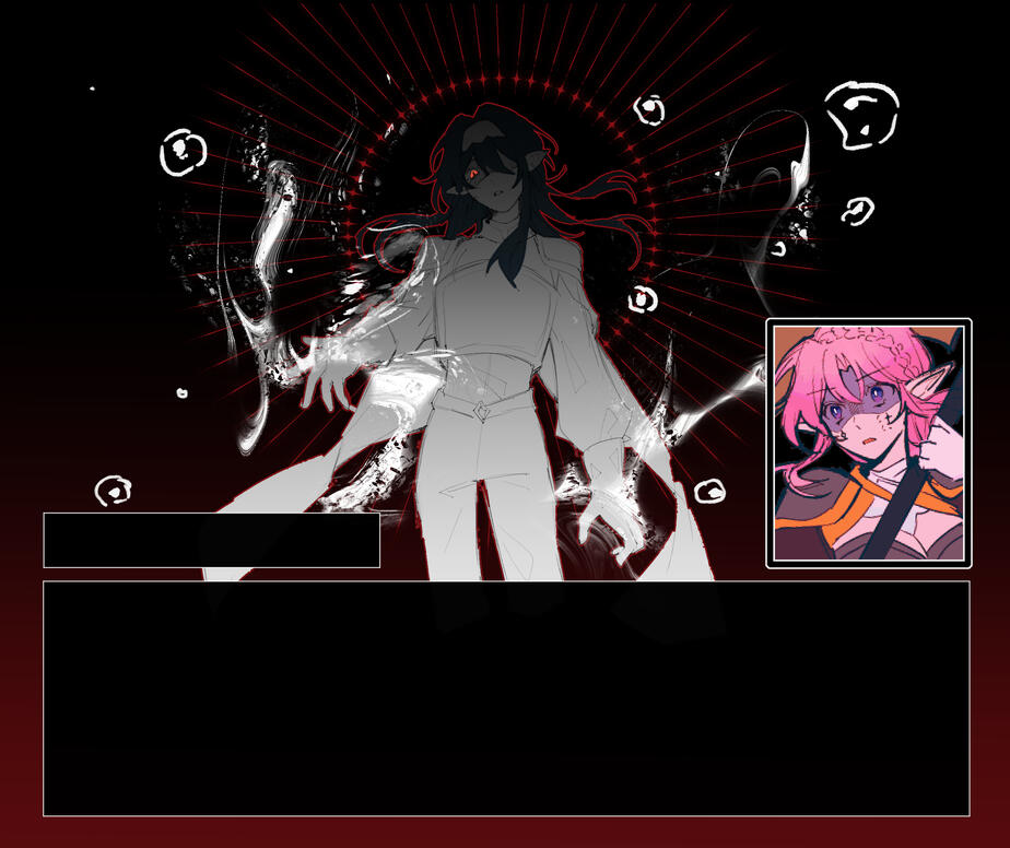 Endless Tears - VN Concept Screenshot: The story begins to ramp up as the cast ventures into Adonis. Upon entering, something awakens within Cordelia, and she begins to ruthlessly attack her friends. How could this happen?