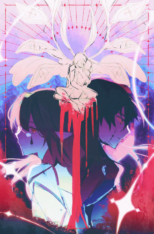 chapter 0 concept: artwork featuring sena and cynthia, the two characters at the center of the story's main conflict.